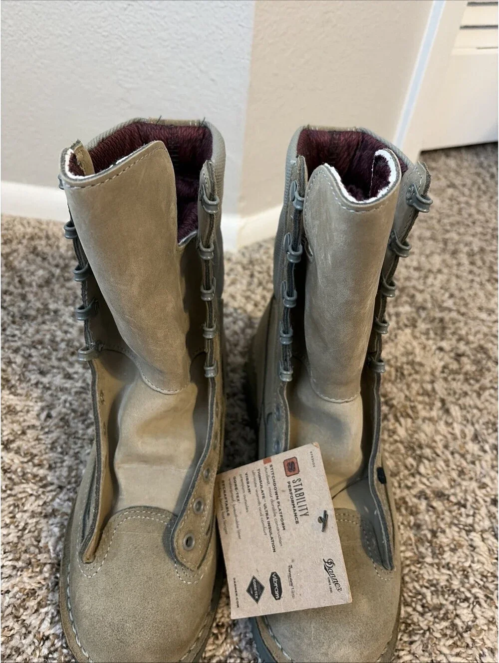 New Danner Sage Green Boots 26063 USAF Military 600G Men’s Size 5 D Made in USA